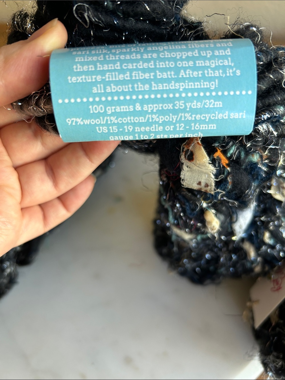 Knit collage yarn. Happy Dance black Mixed-Texture Yarn Bundle - Artisanal yarn - Picture 4 of 8